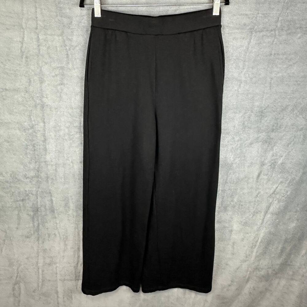 House Of Harlow Pants Women Small Black Wide Leg High Rise Pullon Neutral Office